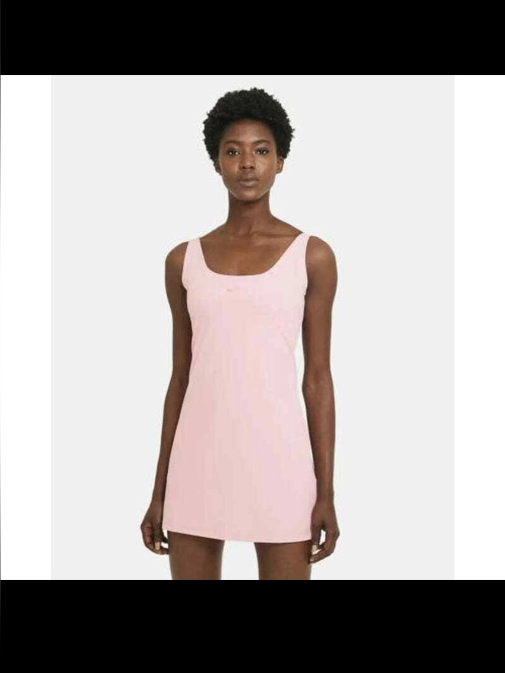 Nike Bliss Luxe Training Dress Pink Built-In Bodysuit Shorts Medium